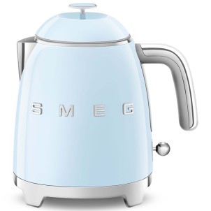 Smeg KLF05PBEU Azzurro Lucido 50's Style Mini Bollitore 0,8 litri 3 Tazze AutoOFF 100°C