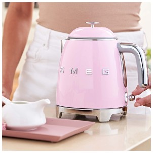 Smeg KLF05PKEU Rosa Lucido 50's Style Mini Bollitore 0,8 litri 3 Tazze AutoOFF 100°C