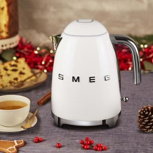 Smeg KLF03WHEU Bianco Lucido 50's Style Bollitore 1,7 litri 7 Tazze Soft Opening AutoOFF 100°C