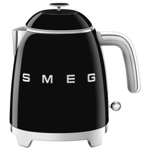Smeg KLF05BLEU Nero Lucido 50's Style Mini Bollitore 0,8 litri 3 Tazze AutoOFF 100°C