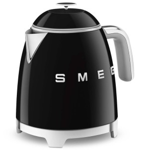 Smeg KLF05BLEU Nero Lucido 50's Style Mini Bollitore 0,8 litri 3 Tazze AutoOFF 100°C