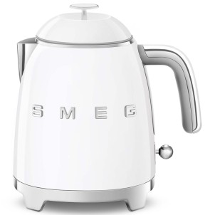 Smeg KLF05WHEU Bianco Lucido 50's Style Mini Bollitore 0,8 litri 3 Tazze AutoOFF 100°C