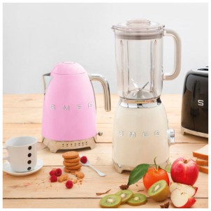 Smeg KLF04PKEU Rosa Lucido 50's Style Bollitore Elettronico 1,7 litri 7 Tazze Temperatura Variabile