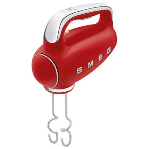 Smeg HMF01RDEU Rosso Lucido 50's Style Sbattitore 250W Frusta Filo Frusta Optimus Gancio Impastatore
