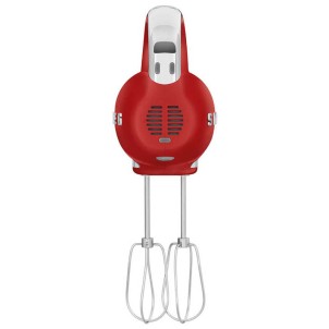 Smeg HMF01RDEU Rosso Lucido 50's Style Sbattitore 250W Frusta Filo Frusta Optimus Gancio Impastatore