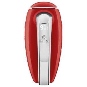 Smeg HMF01RDEU Rosso Lucido 50's Style Sbattitore 250W Frusta Filo Frusta Optimus Gancio Impastatore