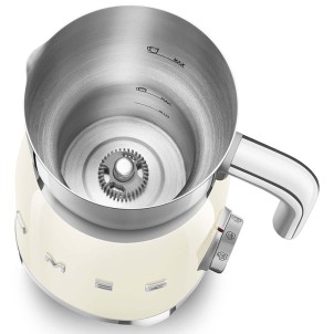 Smeg MFF01CREU Panna Lucido 50's Style Montalatte a Induzione 6 Programmi Automatici