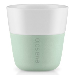 Eva Solo Bicchiere da Caffè Espresso 2pz Sage 80ml Porcellana Guaina Silicone