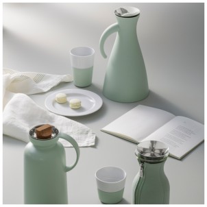 Eva Solo Bicchiere da Caffè Latte 2pz Sage 360ml Porcellana Guaina Silicone