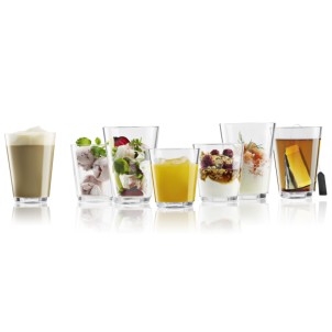 Eva Solo Bicchieri 6pz 25cl Vetro Temperato Resiste al Caldo e al Freddo Multiuso