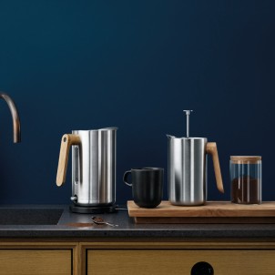 Eva Solo Bollitore Elettrico Nordic Kitchen 1.5L Acciaio Inossidabile Manico Rovere Oliato