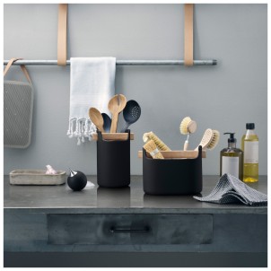 Eva Solo Dispenser Sapone Black Silicone Compatto Stabile Facile da Usare e Ricaricare