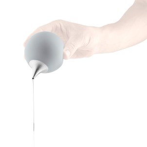 Eva Solo Dispenser Sapone Marble Grey Silicone Compatto Stabile Facile da Usare e Ricaricare