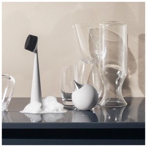 Eva Solo Dispenser Sapone Marble Grey Silicone Compatto Stabile Facile da Usare e Ricaricare