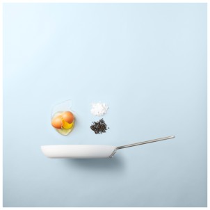 Eva Solo Padella 24cm White Line Antiaderente Slip-Let Funziona su Gas Elettrico Induzione