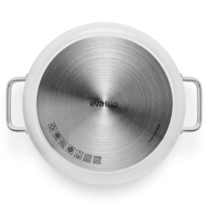Eva Solo Pentola 3,8L 20cm White Line Rivestimento Ceramico Funziona su Gas Elettrico Induzione
