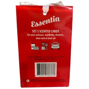 Essentia Card Profumata Set 3pz Red Limited Edition per Profumare Cassetti Armadi Case Auto