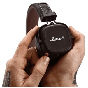 Marshall Major IV Bluetooth Brown Cuffie OnEar Bluetooth o Cavo Jack 3,5mm Autonomia 80h