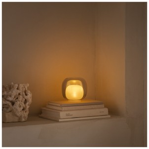 Eva Solo Portacandele a Led in Vetro Grigio Fumo Luce Sfarfallio Costante o Leggero