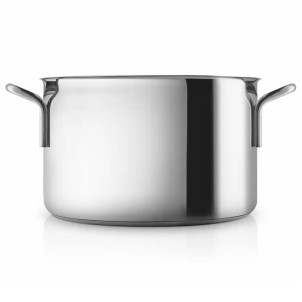 Eva Solo Pentola 6,5L 24cm Steel Line Inox Riciclato 90% Funziona su Gas Elettrico Induzione