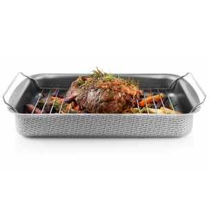 Eva Solo Teglia Forno con Griglia 35x25cm Metallo con Rivestimento Antiaderente Slip-Let