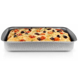Eva Solo Teglia Forno con Griglia 35x25cm Metallo con Rivestimento Antiaderente Slip-Let