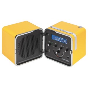 Brionvega TS522D+S 50° Giallo Sole Radio Cubo FM RDS DAB/DAB+ Bluetooth Sveglia Ricaricabile