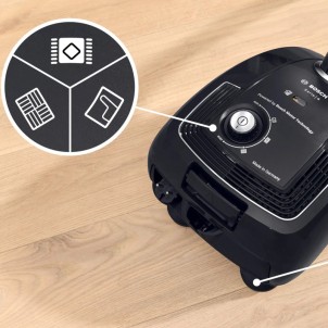 Bosch BGB38BA1 Nero Aspirapolvere Traino con Sacco 600W Filtro Hygienic