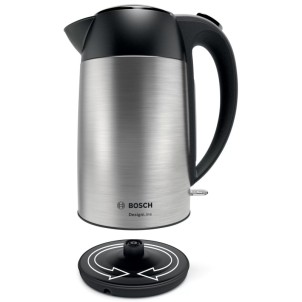 Bosch TWK3P420 Inox DesignLine Bollitore 1.7L 2400W Indicazione Tazza Filtro Calcare AutoOff