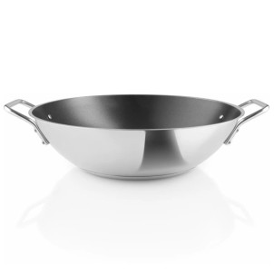 Eva Solo Wok 32cm Stainless Steel Inox Antiaderente Slip-Let Ceramica x Gas Elettrico Induzione Forno