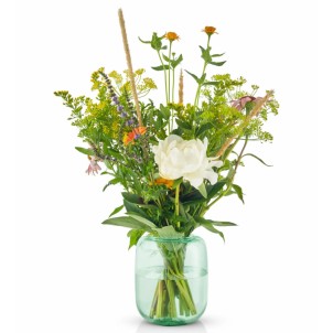 Eva Solo Acorn Vaso H16,5cm Mint Green Vetro Colorato Soffiato a Bocca