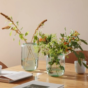 Eva Solo Acorn Vaso H22cm Mint Green Vetro Colorato Soffiato a Bocca