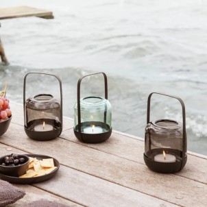 Eva Solo Acorn Lanterna Mint Green Acciao e Vetro Colorato Soffiato a Bocca