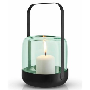 Eva Solo Acorn Lanterna Mint Green Acciao e Vetro Colorato Soffiato a Bocca