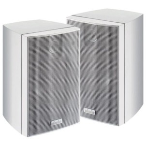 Indiana Line Nano.2 Bianco Coppia Casse 20-60W 2 vie MW10 TW2,4 Staffa a Muro