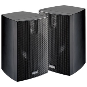 Indiana Line Nano.2 Nero Coppia Casse 20-60W 2 vie MW10 TW2,4 Staffa a Muro