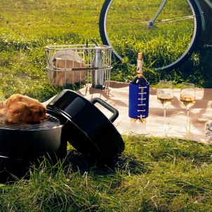 Eva Solo StayCool Wine Cooler Nero Fascia Refrigerante per Vino Cinghie Laterali Elastiche