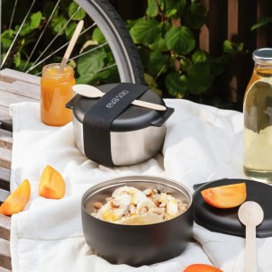 Eva Solo PortaPranzo ToGo Nero Ciotola Isolata per Cibi Freddi 0,75l Diametro 15cm