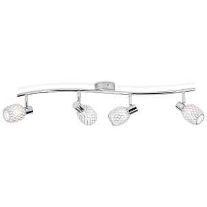 Philips Deltoid Bar Tube 4 Spot Cromo Vetro Tubo 4 Faretti Orientabili Lampadine G9 non Incluse