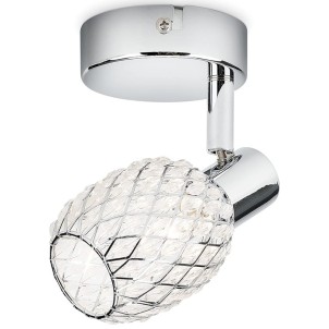 Philips Deltoid Single Spot Cromo Vetro Faretto Singolo Orientabile Lampadina G9 non Inclusa