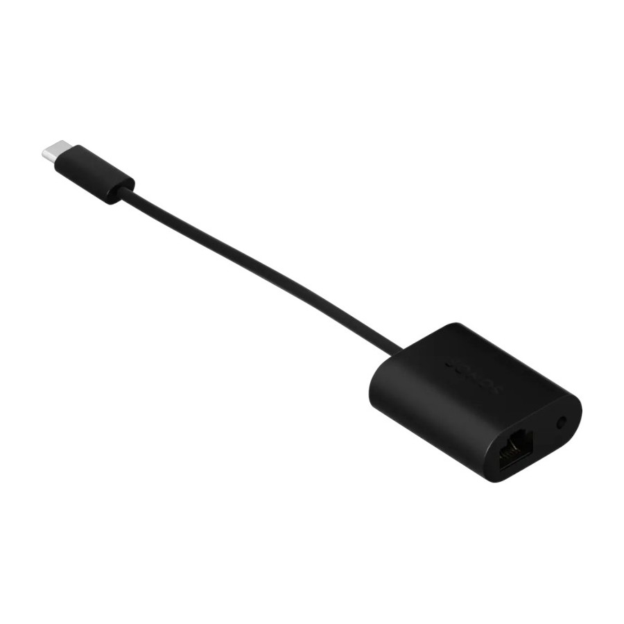 Sonos Adattatore Multiplo Black Connettore da Jack Femmina 3,5mm e Ethernet a USB-C per Era 100 Era 300