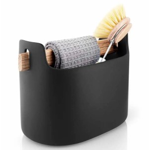 Eva Solo Barattolo per Utensili Basso 15cm Nero Ceramica Manico in Legno