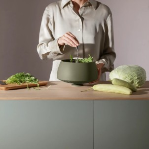 Eva Solo Spinning Colander Green Tool Centrifuga per Insalata e Scolapasta all-in-one