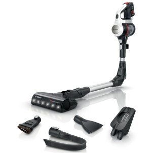 Bosch BBS711W Scopa Ricaricabile 18V Batteria 3Ah 40min Tubo Flessibile AllFloor DynamicPower Serie7