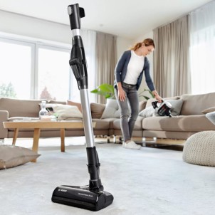 Bosch BBS711W Scopa Ricaricabile 18V Batteria 3Ah 40min Tubo Flessibile AllFloor DynamicPower Serie7