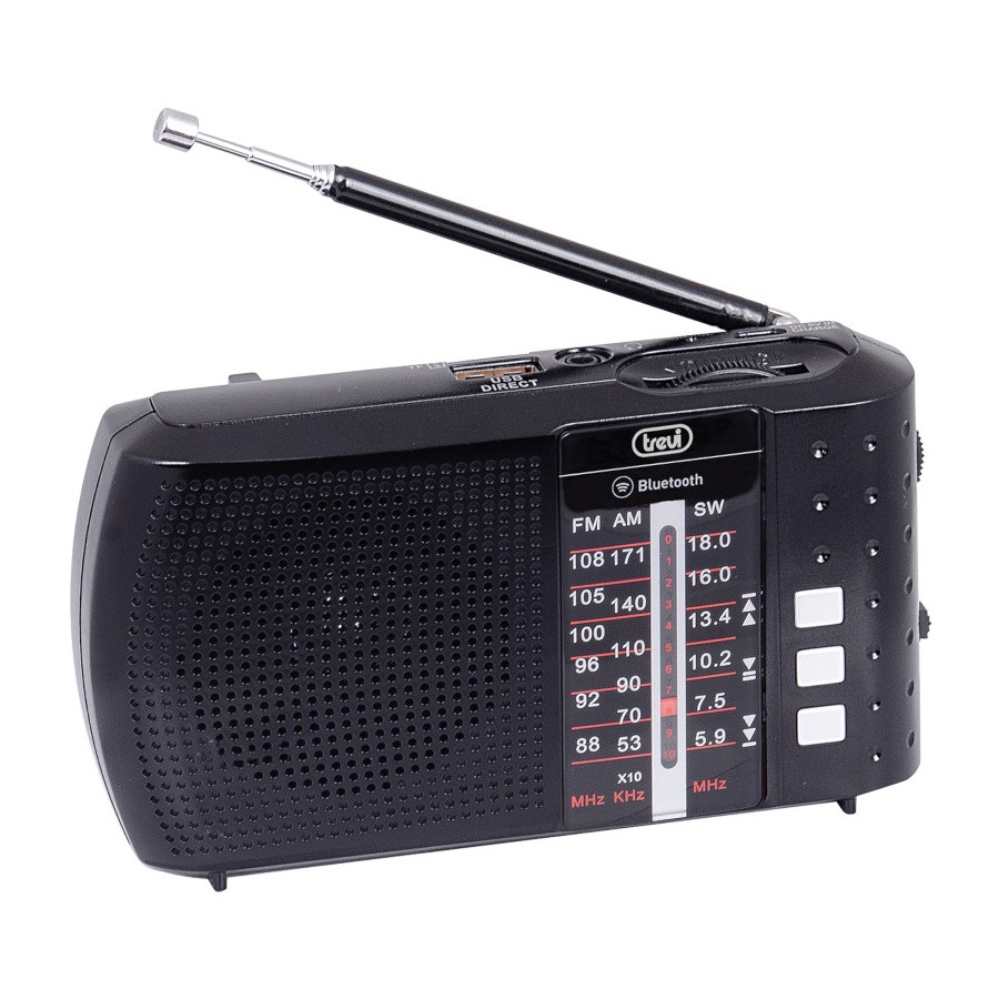 Trevi RA7F20BT Nero Radio FM AM SW Bluetooth USB MicroSD Portatile