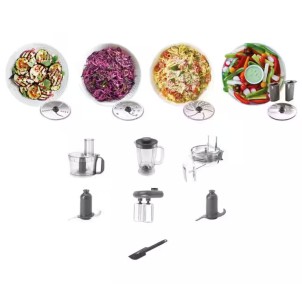 Kenwood FDM304SS Robot da Cucina 800W Multifunzione Ciotola2.1L Frullatore1.2L 9 accessori