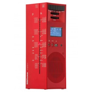 Brionvega RR327D+S Rosso Radio Grattacielo FM RDS DAB/DAB+ Bluetooth Sveglia Ricaricabile