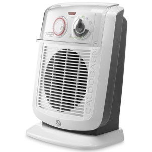 DeLonghi HBC3052T CaldoBagno Bianco Termoventilatore da Tavolo 2200W Timer 24h IP21 Ventilatore
