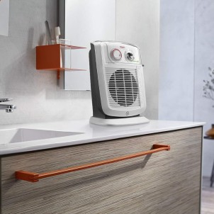 DeLonghi HBC3052T CaldoBagno Bianco Termoventilatore da Tavolo 2200W Timer 24h IP21 Ventilatore
